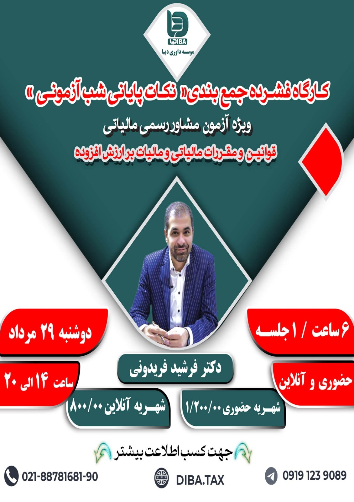 کارگاه فشرده جمع بندی (نکات پایانی شب آزمون)